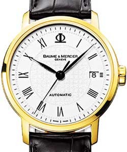 Classima Executives Yellow Gold Yellow Gold on Strap with White Dial