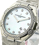 Lady's Overseas in Steel with Diamond Case on Steel Bracelet with MOP dial with diamond hour markers