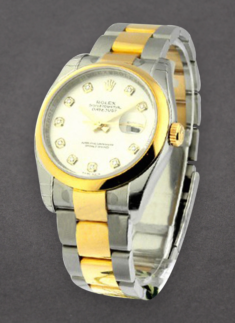 Rolex Unworn Datejust 36mm in Steel with Yellow Gold Smooth Bezel