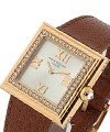 4868 Lady's Gondo - Square Rose Gold Ref 4868R - MOP Dial - Tan Fabric Strap
