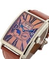Much More Perpetual Calendar with Salmon Dial White Gold on Strap - Large Size