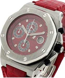 Vintage Offshore with Red Dial Steel on Strap with Red Dial