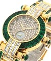 Imperiale with Emerald Baguette Bezel Yellow Gold on Bracelet Loaded with Diamonds and Emeralds
