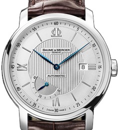 Classima Executives XL in Steel on Leather Strap with Silver Guilloche Dial
