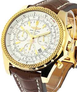 Bentley Motors Chronograph Rose  Gold on Strap with Silver Dial 
