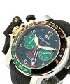 Chronofighter Oversize GMT in Steel with Black PVD on Black Rubber Strap with Black and Green Dial