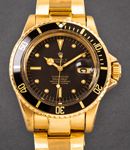 Submariner in Yellow Gold With Black Bezel on Yellow Gold Oyster Bracelet With Black Dial