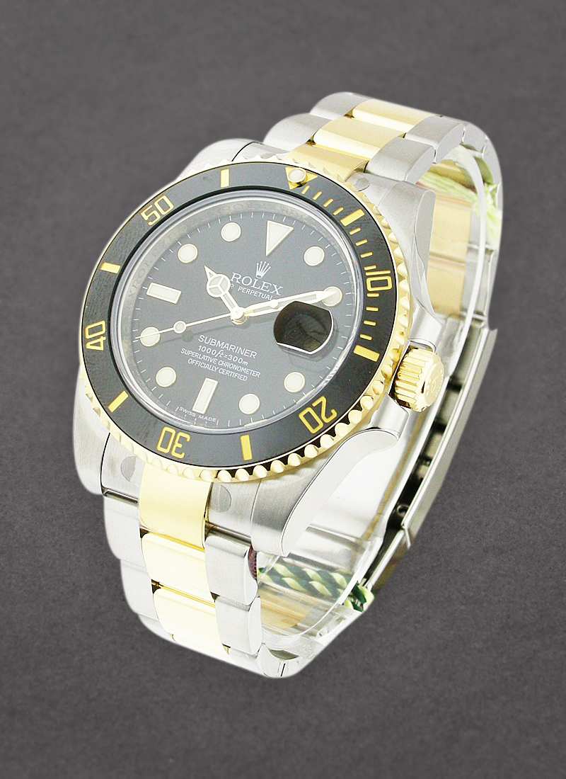 Rolex Unworn 2-Tone Submariner 40mm with Black Ceramic Bezel