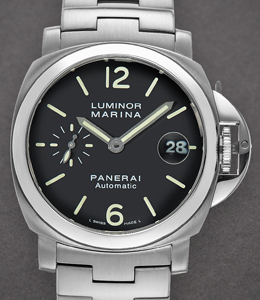 PAM 298 - Marina 40mm in Steel on Steel Bracelet with Black Dial
