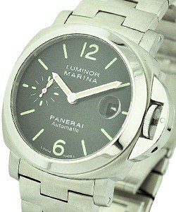 PAM 298 - Marina in Steel on Steel Bracelet with Black Dial
