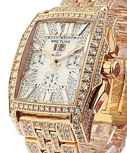 Bentley Flying B Jump Hour Chronograph Rose Gold Pave Diamond Case, Dial and Bracelet