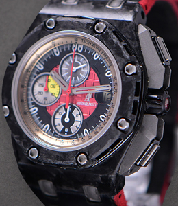 Royal Oak Offshore Grand Prix Chronograph in Black Carbon Fiber on Black Leather Strap with Black Dial -  Limited Edition of 1750 pcs