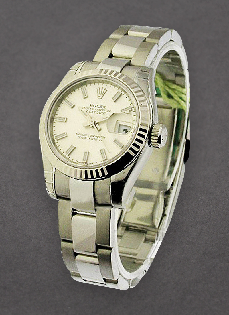 Rolex Unworn Datejust Ladies 26mm in Steel with White Gold Bezel