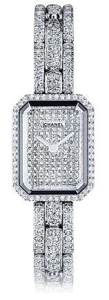 Chanel Premiere  19.5mm Quartz in White Gold with Diamonds Bezel