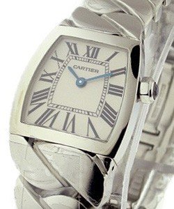 Cartier La Dona Large  Size in Steel on Steel Bracelet with Silver Dial