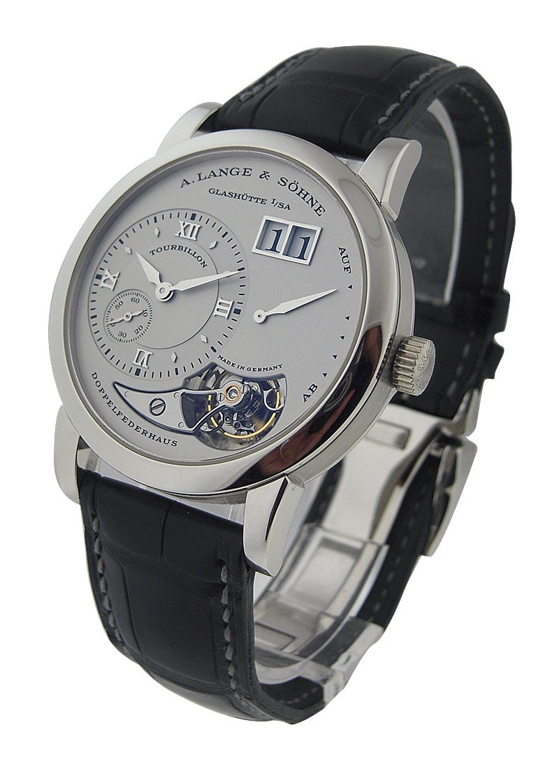 A. Lange & Sohne Lange 1 Tourbillon Mens Manual in Platinum