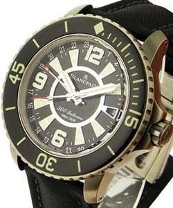 Fifty Fathoms 500 Fathoms 48mm Automatic in Titanium on Black Nylon Fabric Strap With Black Dial