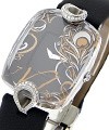 Doppia in Steel with Diamond Lugs on Black Fabric Strap with Black Dial
