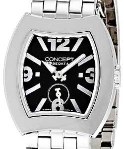 Lady's No. 3 - Concept B3 in Steel on Steel Bracelet with Black Dial