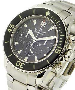 Fifty Fathoms Sport Chronograph 45mm Automatic in Steel on Stainless Steel Bracelet with Black Dial