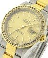 2-Tone Datejust 36mm with Custom Diamond Bezel on Oyster Bracelet with Champagne Stick Dial