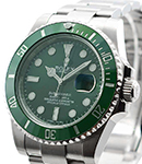 Submariner 40mm  in Steel with Green Ceramic Bezel - Hulk on Steel Oyster Bracelet with Green Dial - Discontinued