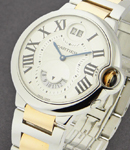 Ballon Bleu Dual Time 2-Tone with Silver Dial on Bracelet