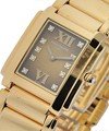 Ladies Twenty-4  4907 in Yellow Gold on Yellow Gold Bracelet with Brown Dial