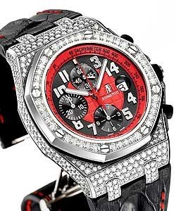 Royal Oak Offshore Masato with Diamonds White Gold on Strap with Red Dial - Limited to 20 pcs
