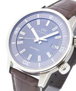 Vintage Aquatimer - Automatic  White Gold on Strap with Dark Silver Dial 