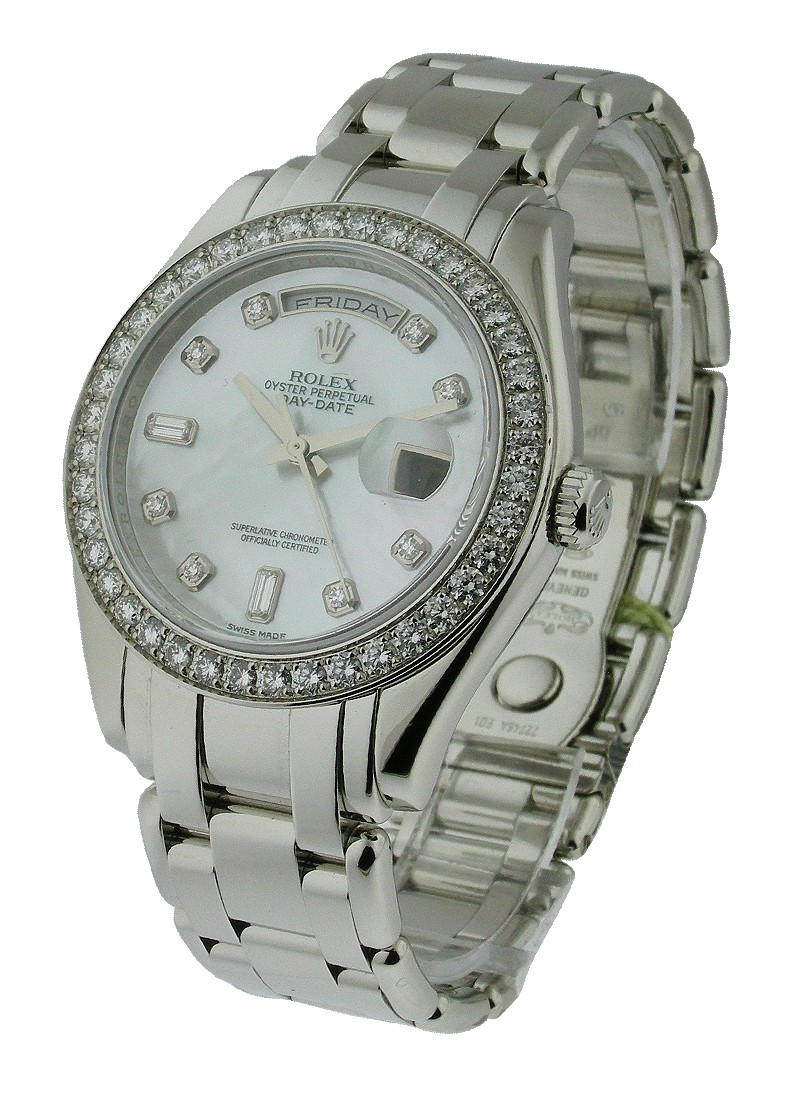Pre-Owned Rolex Masterpiece Day Date with Platinum Diamond Bezel