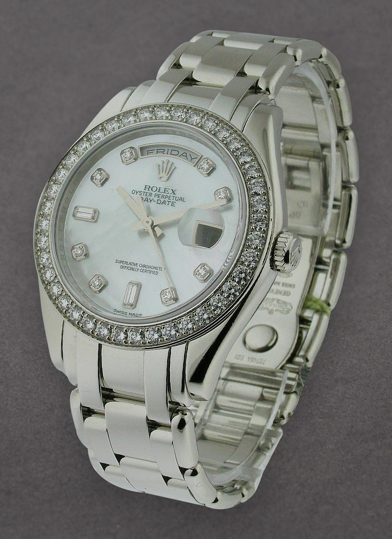 Pre-Owned Rolex Masterpiece Day Date with Platinum Diamond Bezel