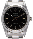 Air King in Steel with Smooth Bezel 14000m on Steel Oyster Bracelet with  Black Stick Dial