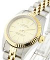2-Tone Oyster Perpetual No Date Lady's on Steel and Yellow Gold Jubilee Bracelet with Champagne Stick Dial