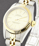 2-Tone Oyster Perpetual No Date Lady's on Steel and Yellow Gold Jubilee Bracelet with Champagne Stick Dial