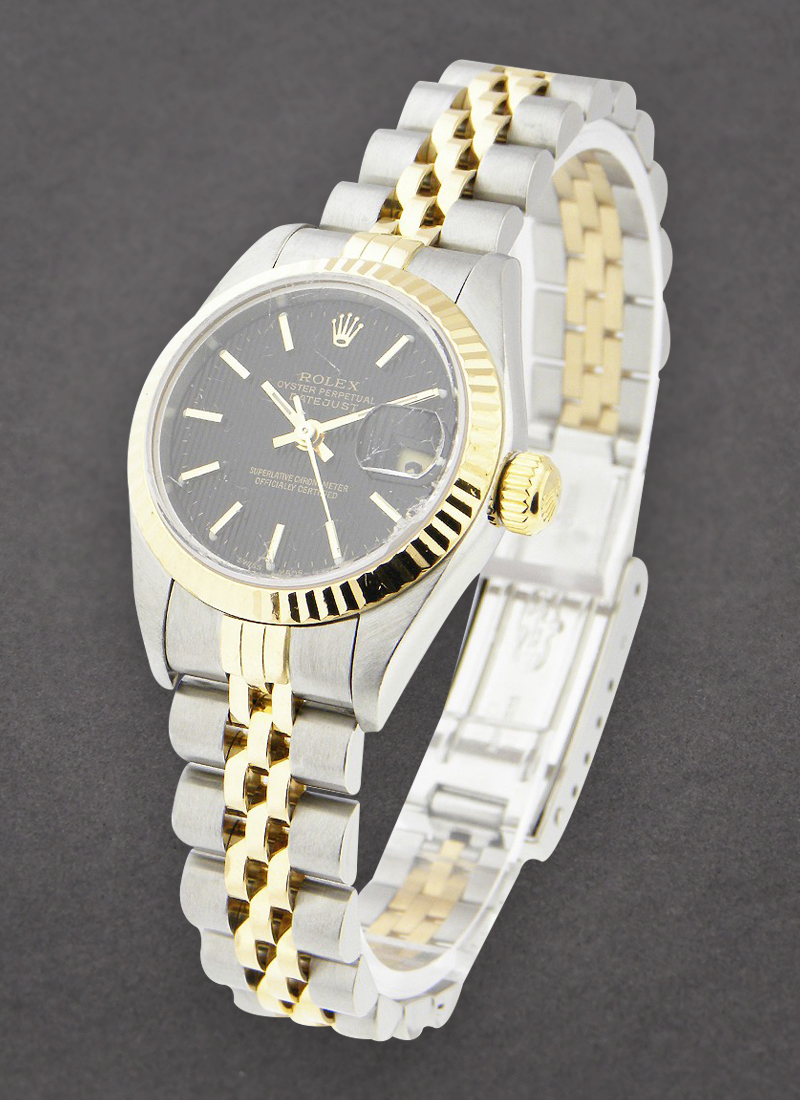 Pre-Owned Rolex Lady''s 2-Tone Datejust in Steel with Yellow Gold Fluted Bezel