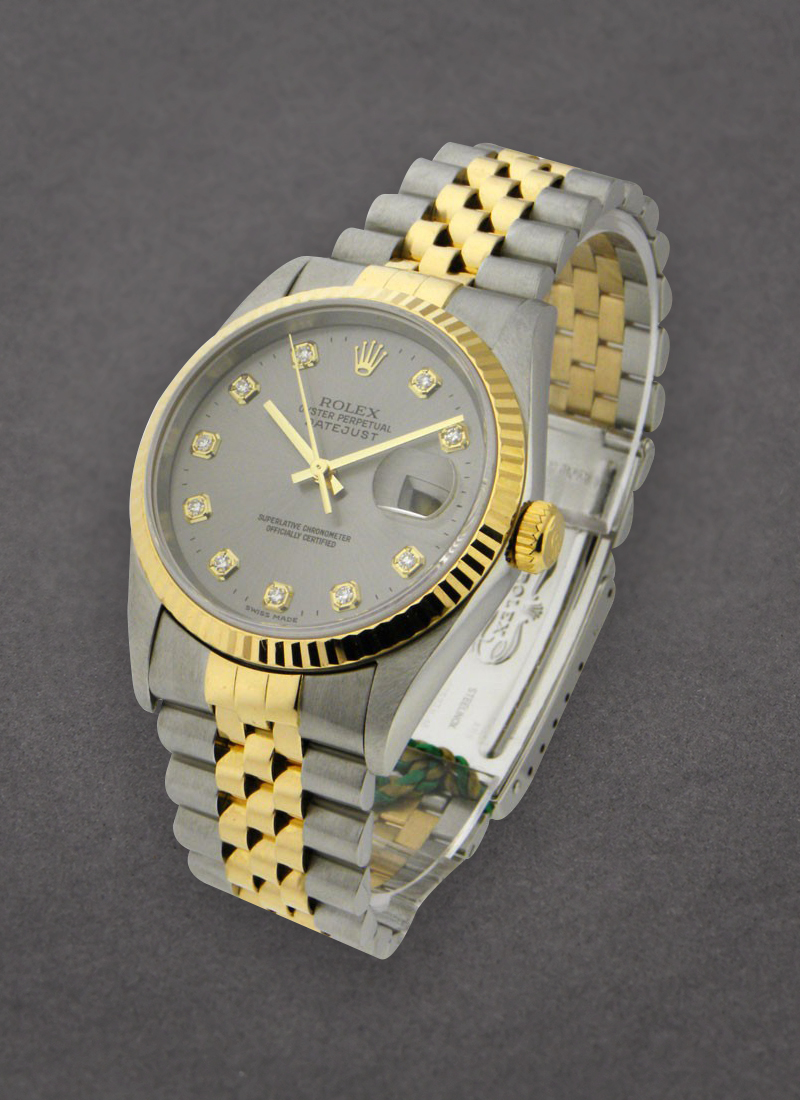 Pre-Owned Rolex 2-Tone Datejust 36mm with Yellow Gold Fluted Bezel