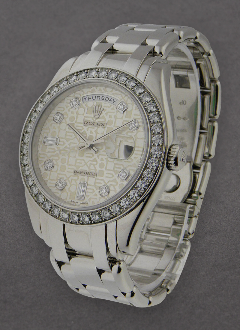 Pre-Owned Rolex Masterpiece Day Date with Platinum  Diamond Bezel