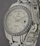 Masterpiece Day Date with Platinum  Diamond Bezel on Platinum Bracelet with Silver Jubilee Diamond Dial