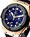 King Power Foudroyante Chronograph Rose Gold on Black Rubber Strap with Black Dial