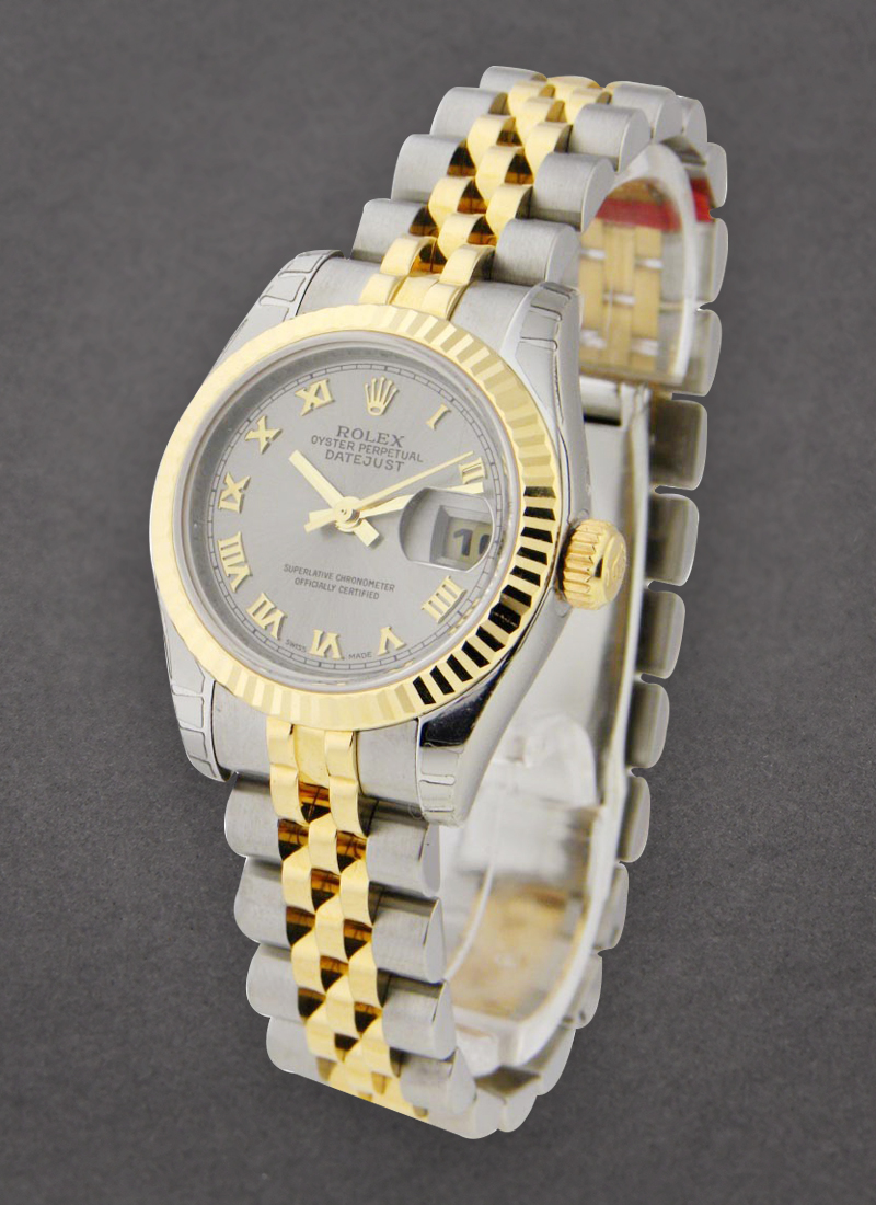 Rolex Unworn Datejust Ladies 26mm in Steel with Yellow Gold Fluted Bezel