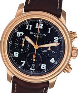 Leman Flyback Chronograph Monoco YS Limited Edition Rose Gold on Strap with Black Dial