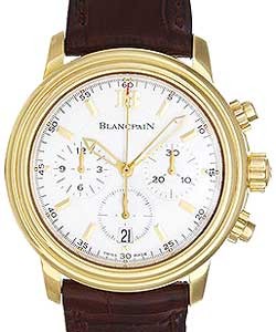 Leman Chronograph Yellow Gold Case with White Dial