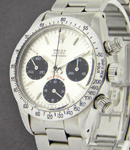 Stainless Steel Vintage Daytona 6265 in Steel-Circa 1978 on Steel Bracelet with Silver Dial with Black Subdials