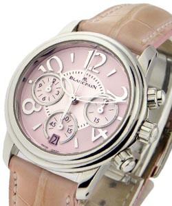 Leman Lady's Flyback Chronograph  Steel on Strap with Pink Dial