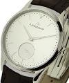 Master Grande Ultra Slim Automatic in Steel On Black Alligator Leather Strap with Silver Dial