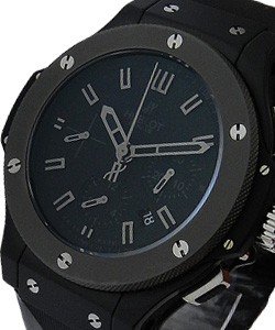 Big Bang Ice Bang Chronograph in Black Ceramic With Tungsten Bezel on Black Rubber with Black Dial