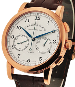 1815 Chronograph in Rose Gold on Brown Leather Strap with Silver Dial