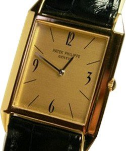 Vintage Gondolo - Yellow Gold -  Circa 1965 Yellow Gold on Strap with Champagne Dial