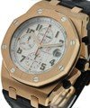 Royal Oak Offshore Pride of Mexico Rose Gold on Strap with White Dial - Limited to 100 pcs